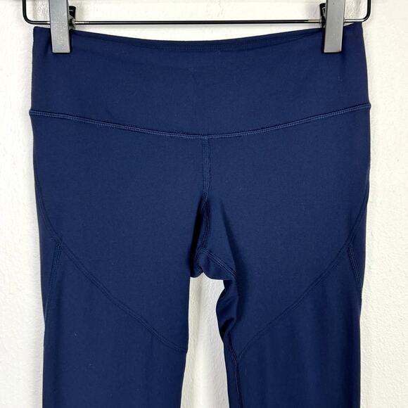 Splits59 Womens Navy Blue Mid Rise Tendu Grip Performance Stirrup Leggings - Picture 12 of 12